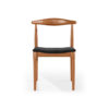elbow-chair-leather-seat-walnut-front