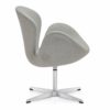 this is a light grey swan chair replica