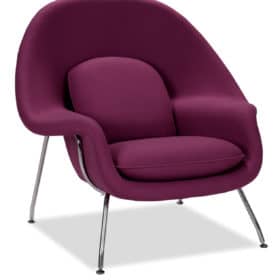 womb chair cashmere merlot side | byBespoek
