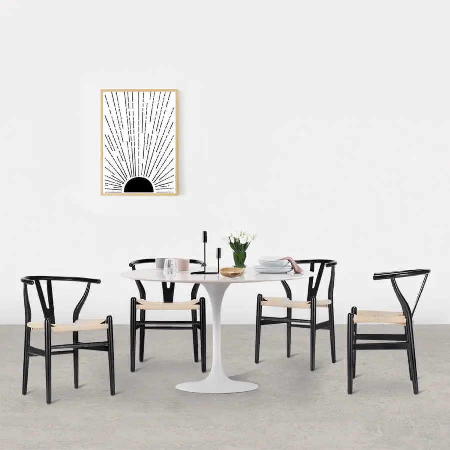 tulip-dining-set-4-small-calcatta-wishbone-black-natural-seat