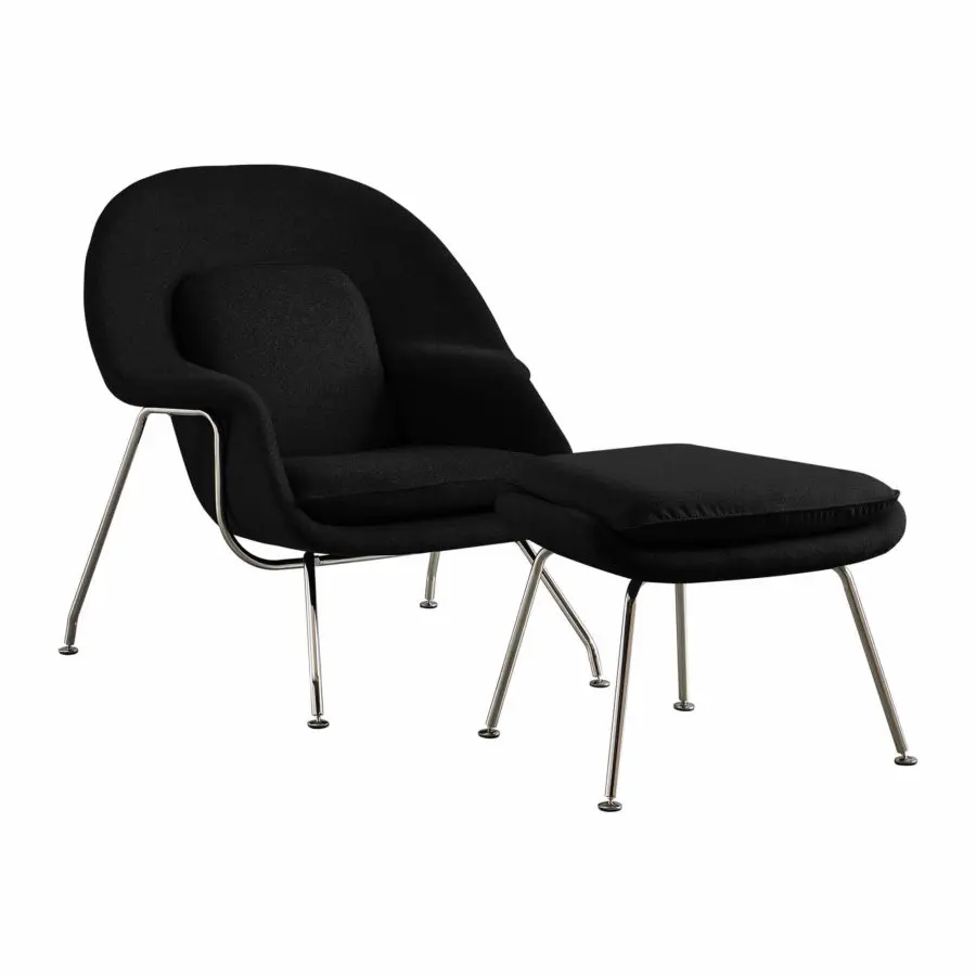 womb-chair-black-chair-and-stool-profile