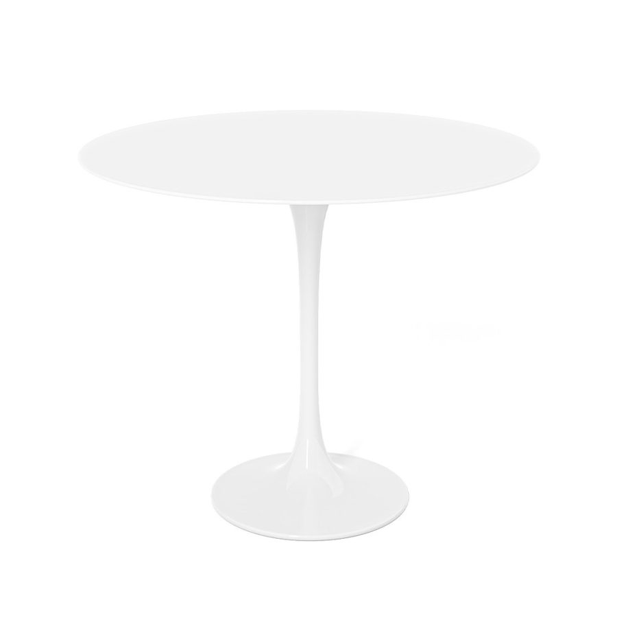 Tulip side table in white lacquer