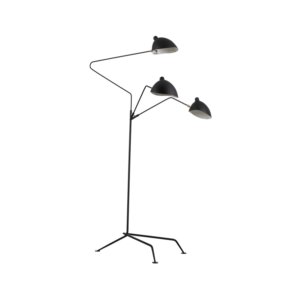 Mouille 3 Arms Floor Lamp Premium, Serge Mouille Table Lamp Replica