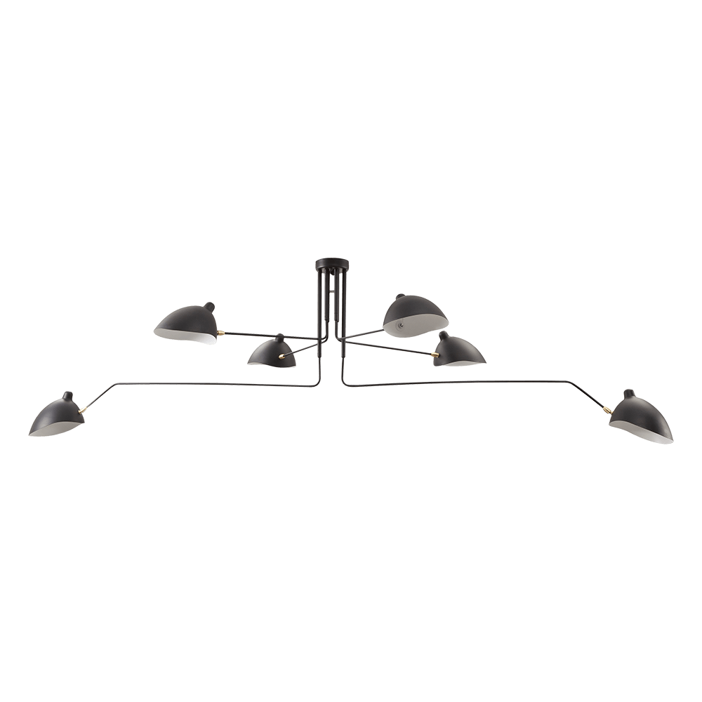 mouille 6 arms ceiling lamp