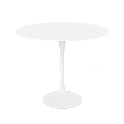 Tulip side table in white lacquer